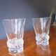2 wine glasses from the 1950s in crystal by Daum, Sorcy model