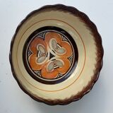 4 nesting salad bowls in enameled ceramic mbfa pont l abbé decorated vintage hand