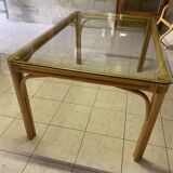 Bamboo and glass table