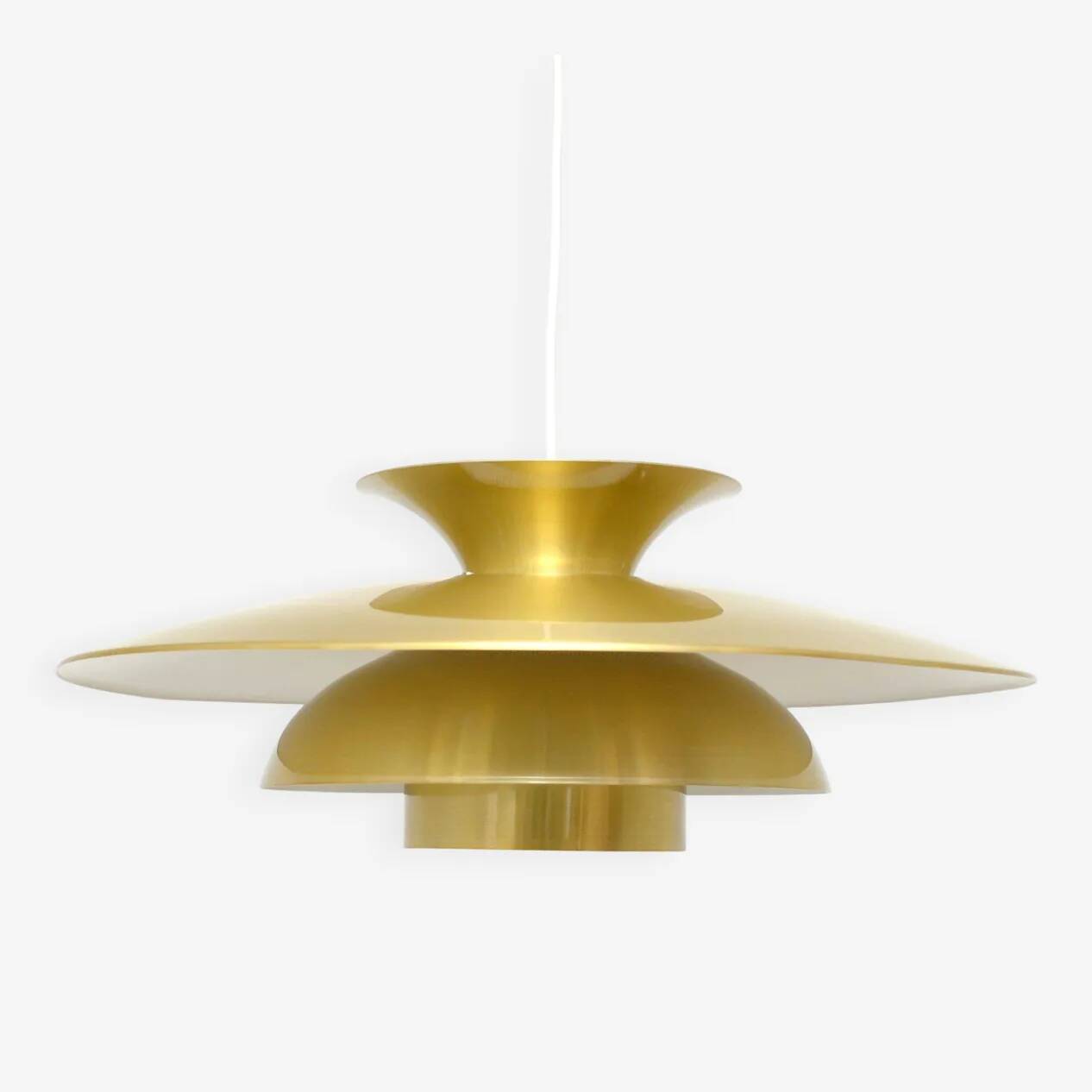 Large gold lamp, Denmark 1970s