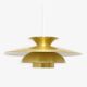 Large gold lamp, Denmark 1970s