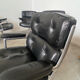 6 fauteuils en cuir Lobby Chair design Ray et Charles Eames, Hermann Miller
