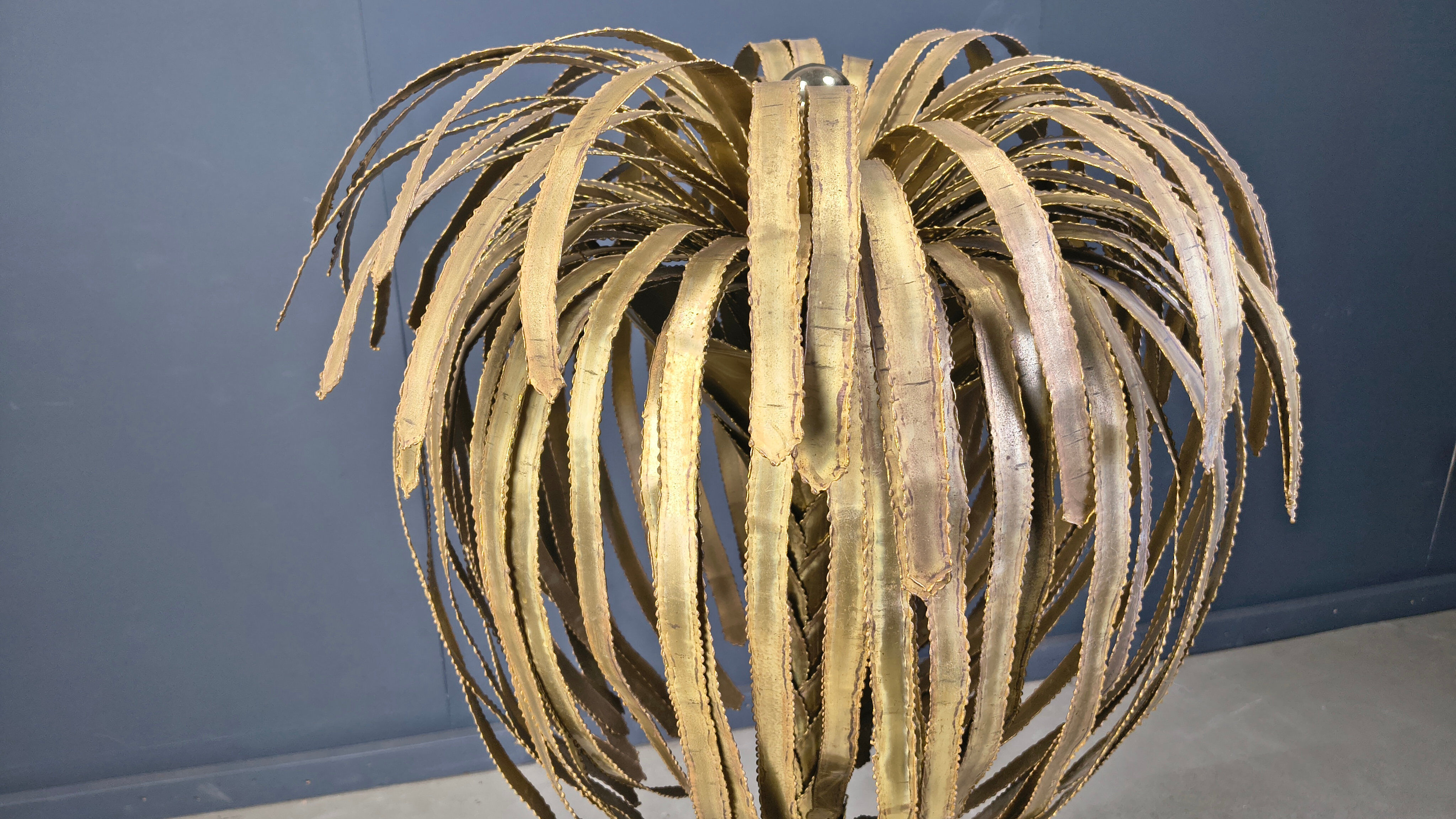 Brass palm tree floor lamp by Maison Jansen, 1970s