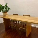 Grande table à manger en chêne brut technicraft