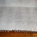 Bedspread in woven white cotton, single bed