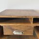 Vintage shop counter made of wood and metal
