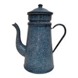 Enamelled marble blue coffee maker