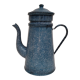Enamelled marble blue coffee maker