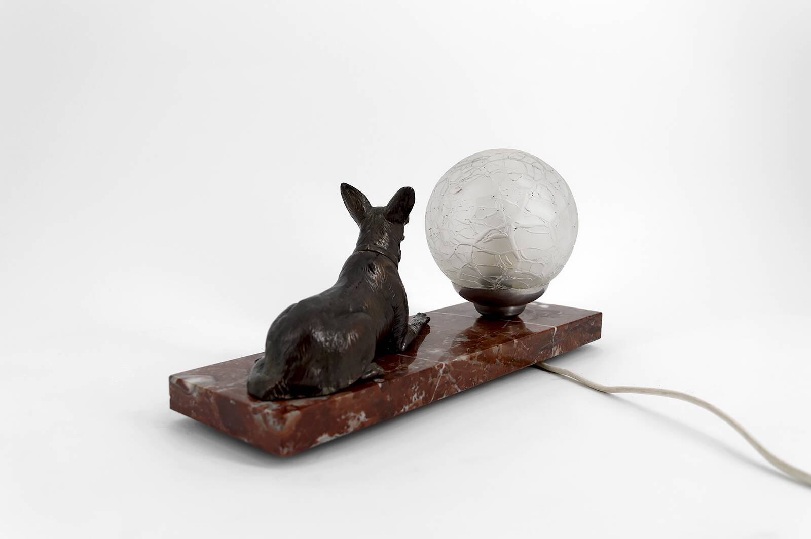 Art Deco Sculptural Night Light – German Shepherd, circa 1930