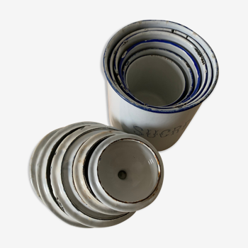 Enamelled sheet metal spice pots