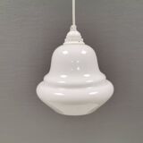 Small hanging lamp in opal glass, Danish and from the 1980s.