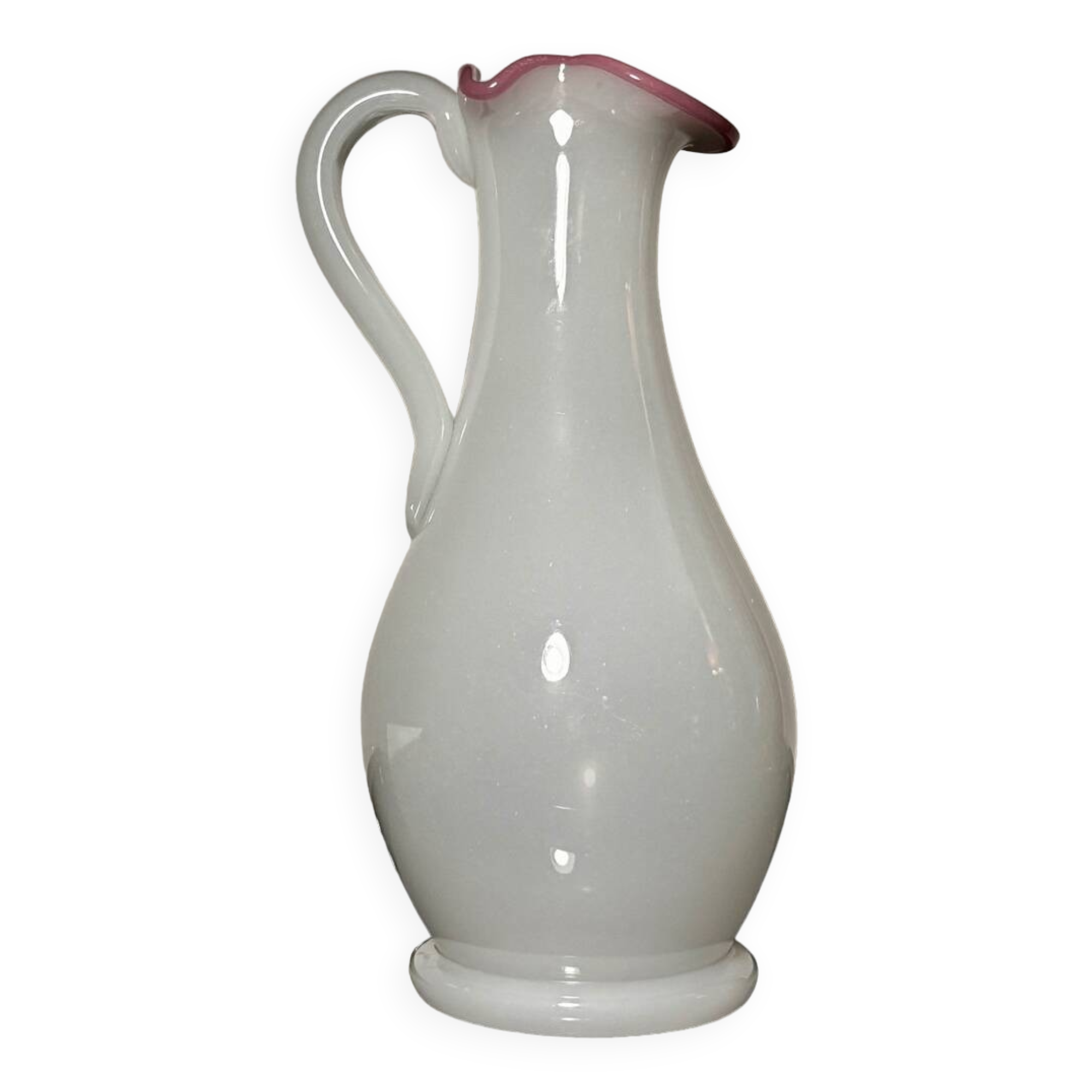 Opaline Pitcher Baccarat / Saint Louis 19th century