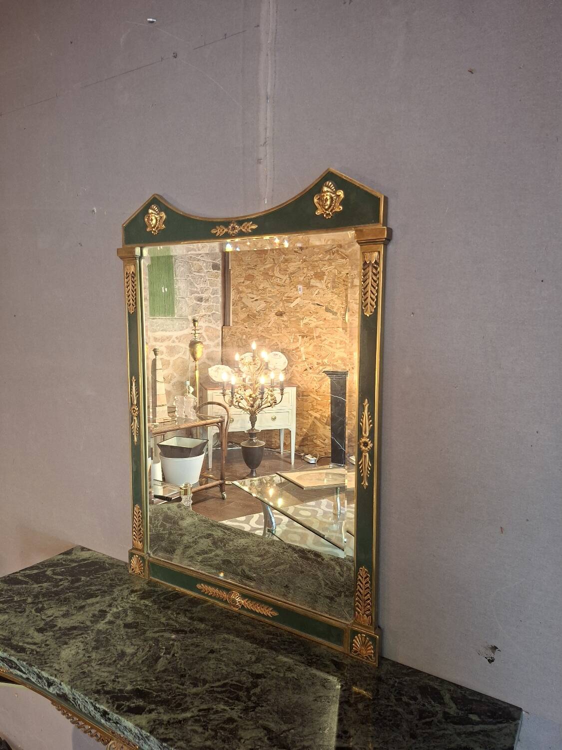 Console table and mirror set