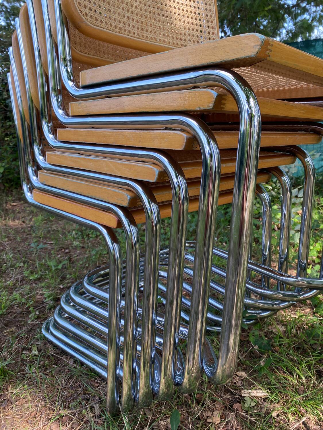 Set of 6 B32 chairs by Marcel Breuer
