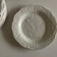 Set of 12 English earthenware plates Burleigh Davenport relief Vine leaf and strawberries