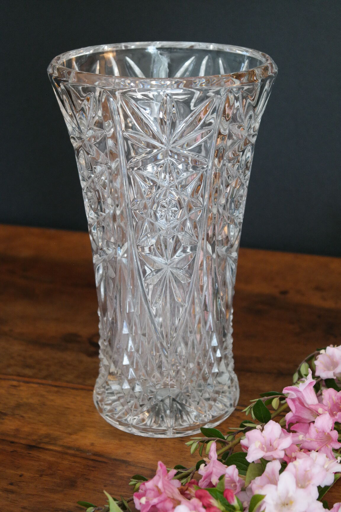 Bohemian crystal vase