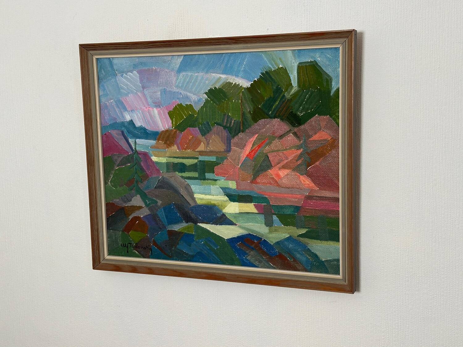 Swedish Oil on Canvas – “Autumn Landscape” by Ulf Tedenstig (1937–1999