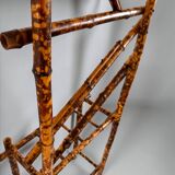 Antique bamboo wardrobe with mirror — exotic style, late 19th century