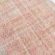 Tapis vintage à décor floral rouge et beige