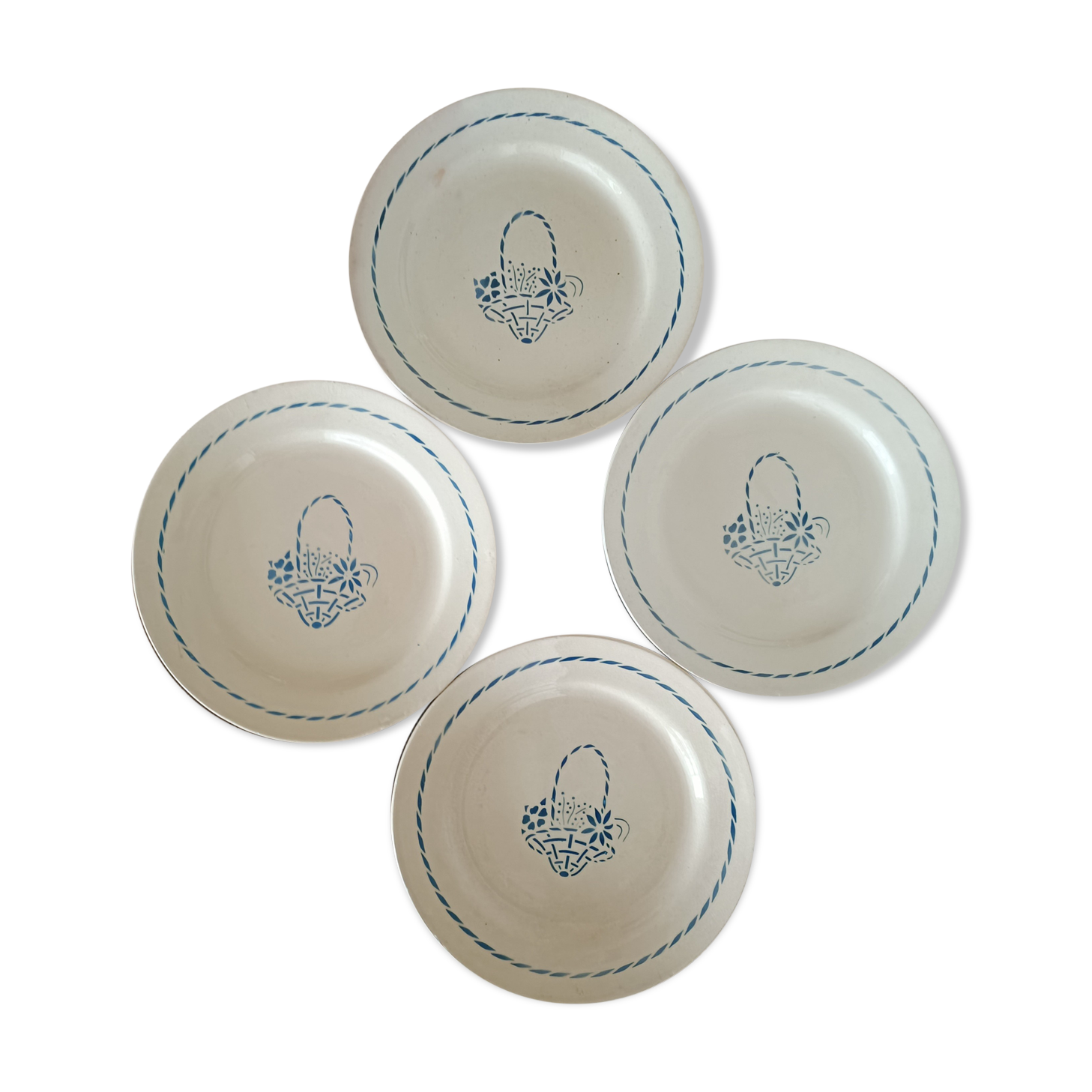 4 plates and a salad bowl Creil and Montereau