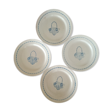 4 plates and a salad bowl Creil and Montereau