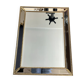 Ancien miroir bois doré et parcloses biseautées 