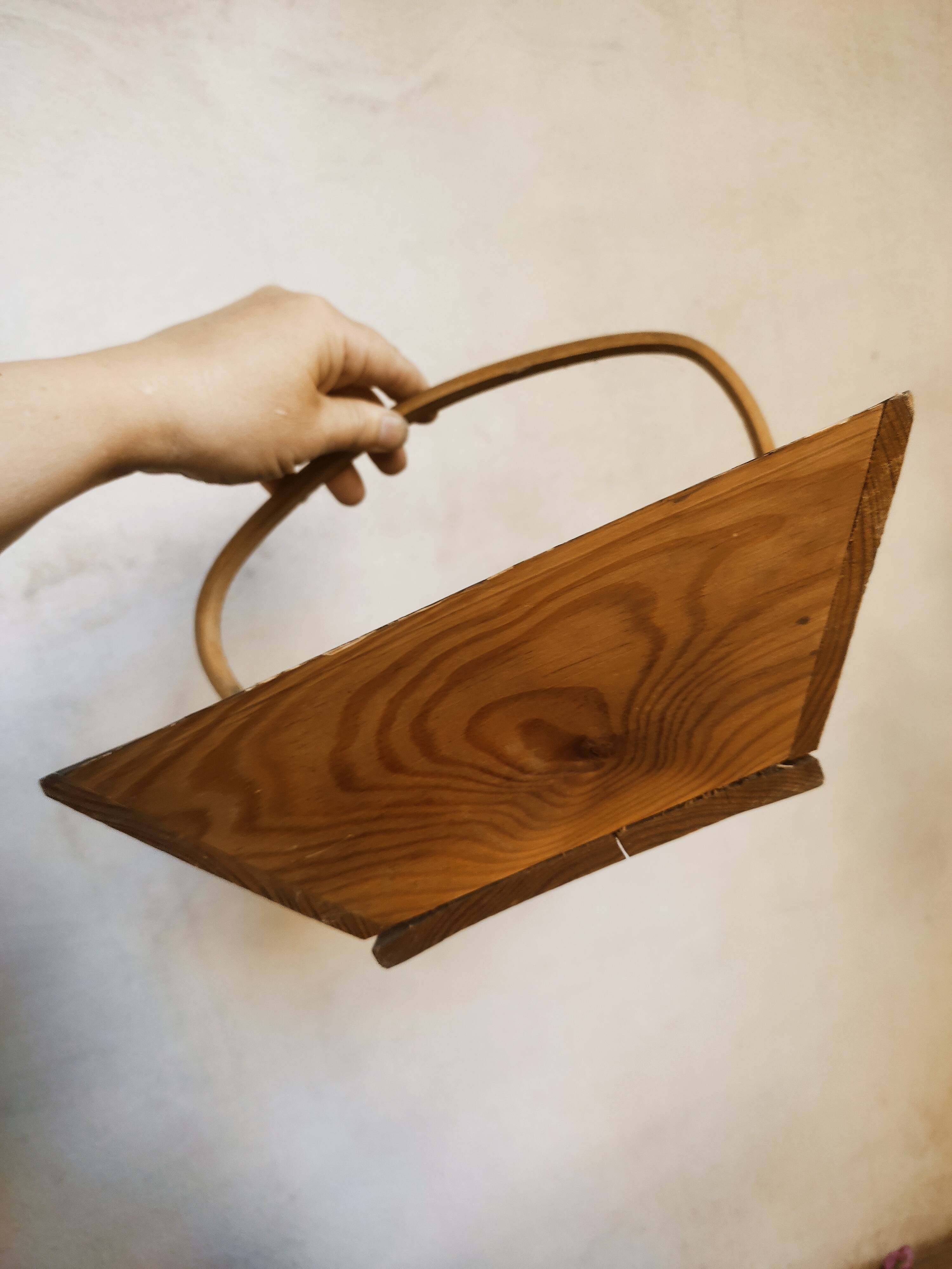 Wooden picking basket