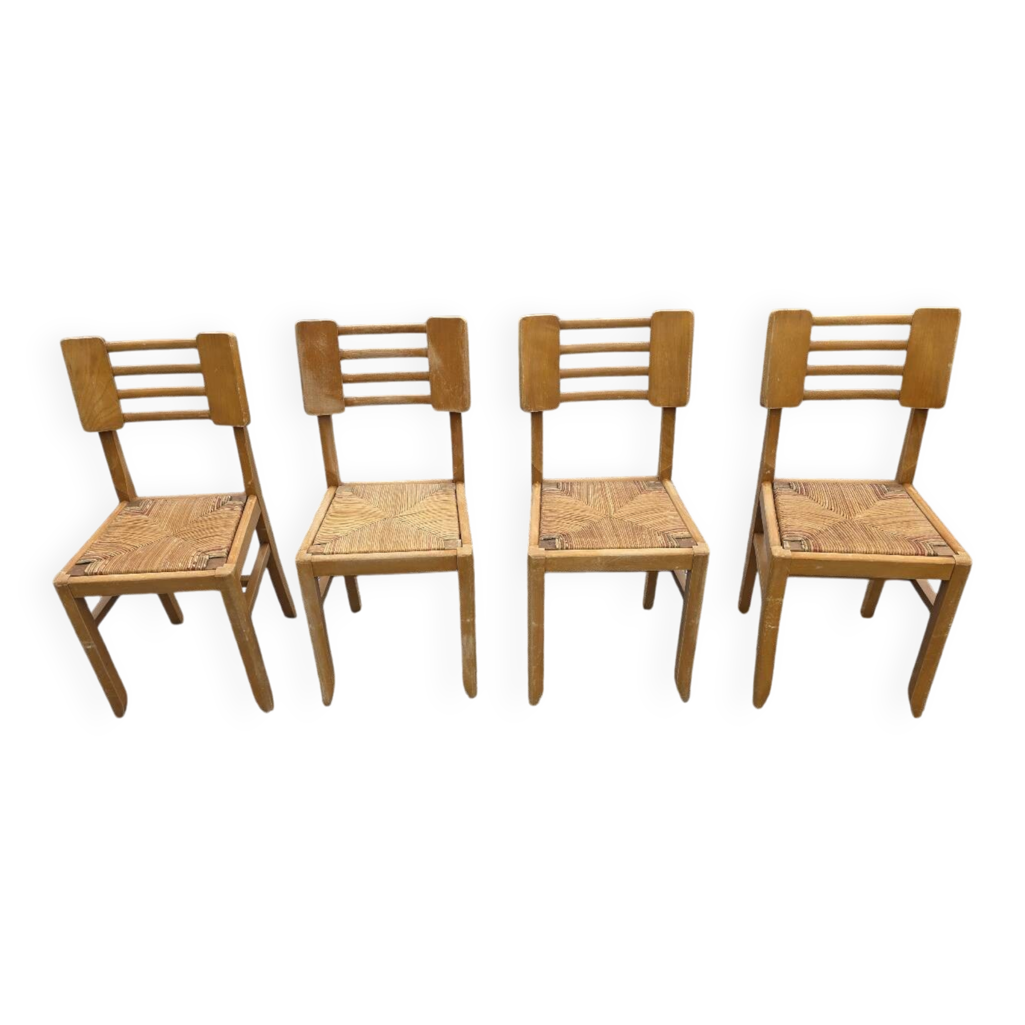 4 Vintage Chairs by Pierre Cruege, French design from the 60s