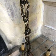 Massive bronze chandelier 6 candles