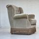 1970s, Danish armchair, original condition, furniture velour, beech wood.