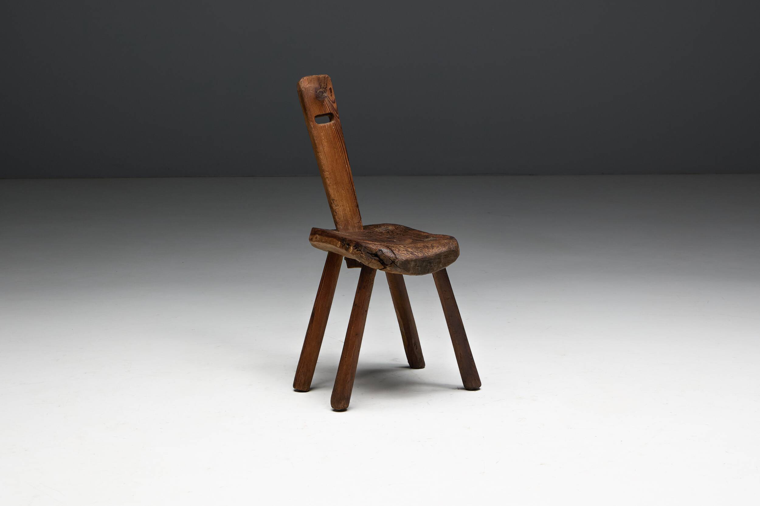Alpine Folk Art Chair, France, 19th Century