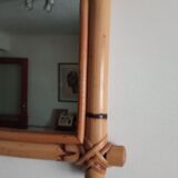 Vintage bamboo mirror