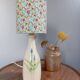 Ceramic bedside lamp, Liberty fabric lampshade, unique creation