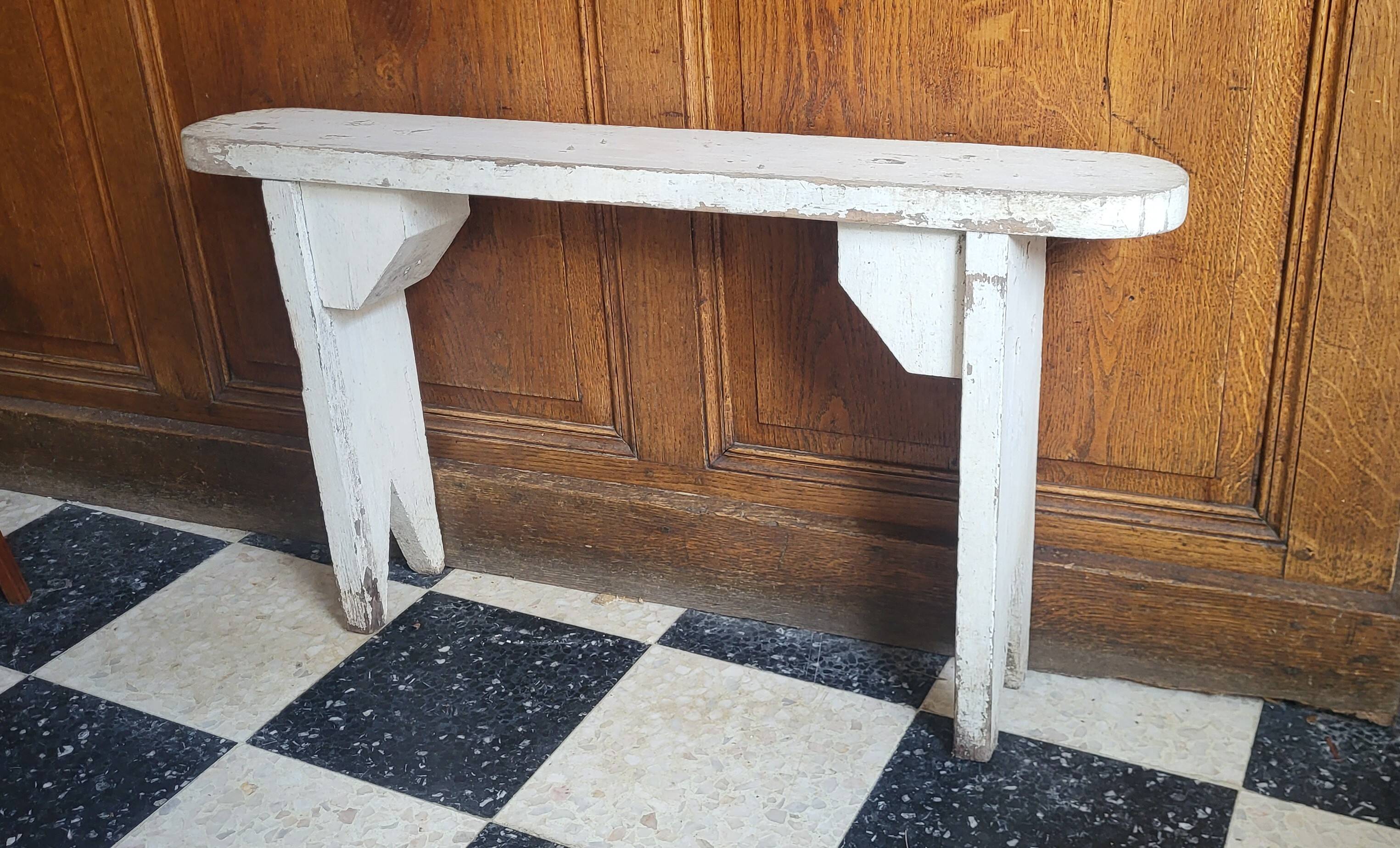 Weathered wooden bench