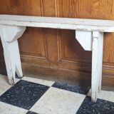 Weathered wooden bench