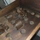Vintage wooden bistro frog game