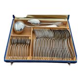 Silver metal cutlery 35 pieces