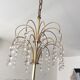 Crystal grapevine waterfall chandelier 60s-70s
