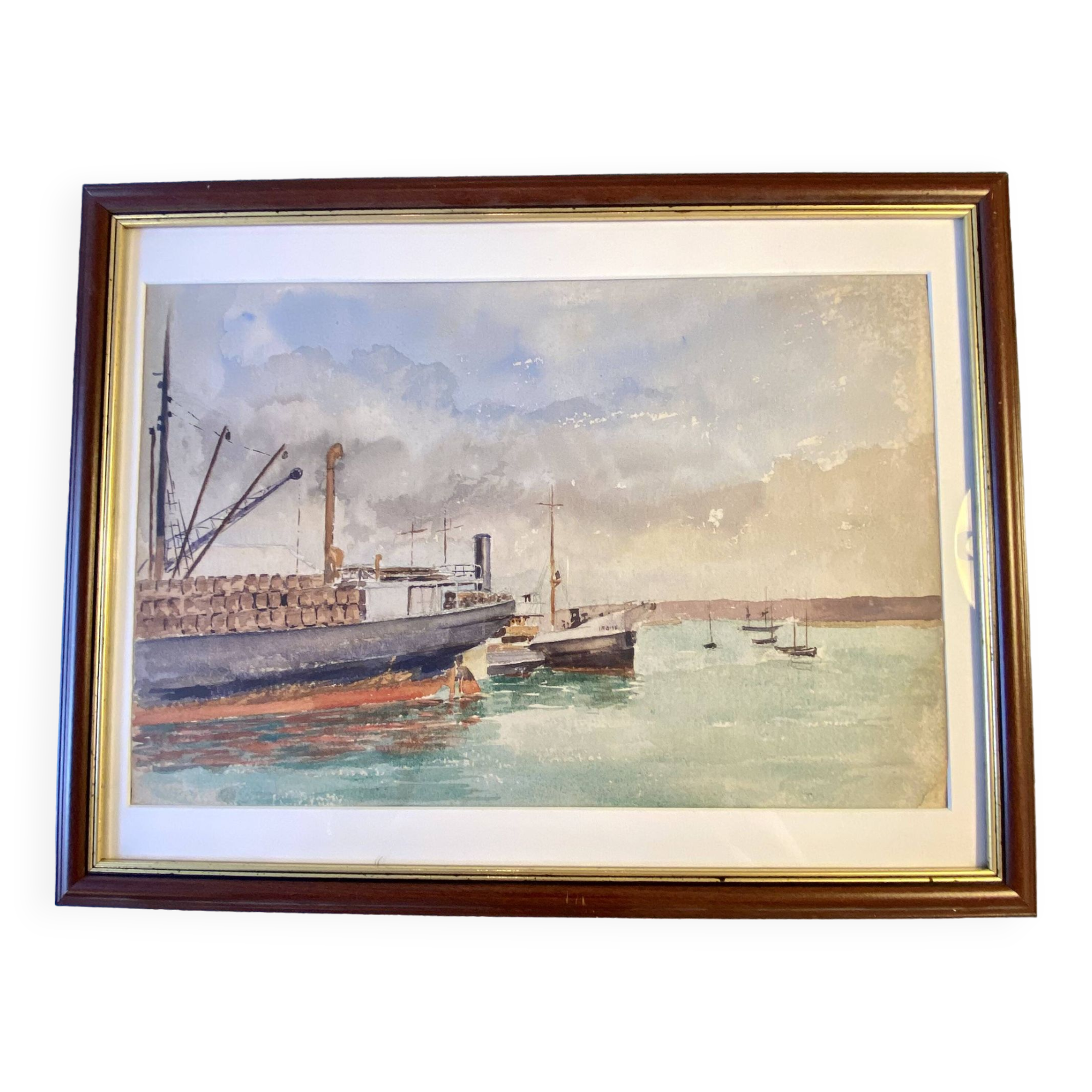 Old painting, Marine circa 1950/1960