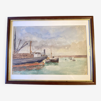 Old painting, Navy around 1950/1960