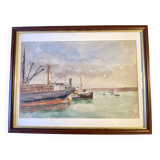 Tableau ancien, Marine vers 1950/1960