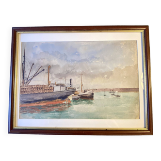 Tableau ancien, Marine vers 1950/1960