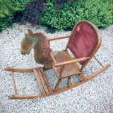 Child rocking horse wooden
