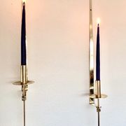 A pair of Pierre Forsell candle holders for Skultuna Sweden