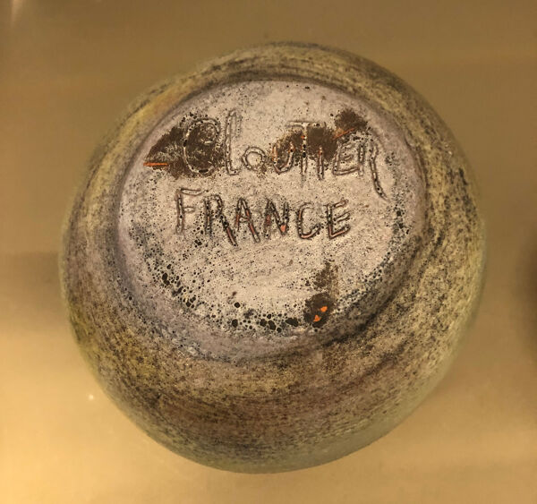 Vase arrondi bleu-vert