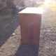 Commode 3 tiroirs noyer et laiton