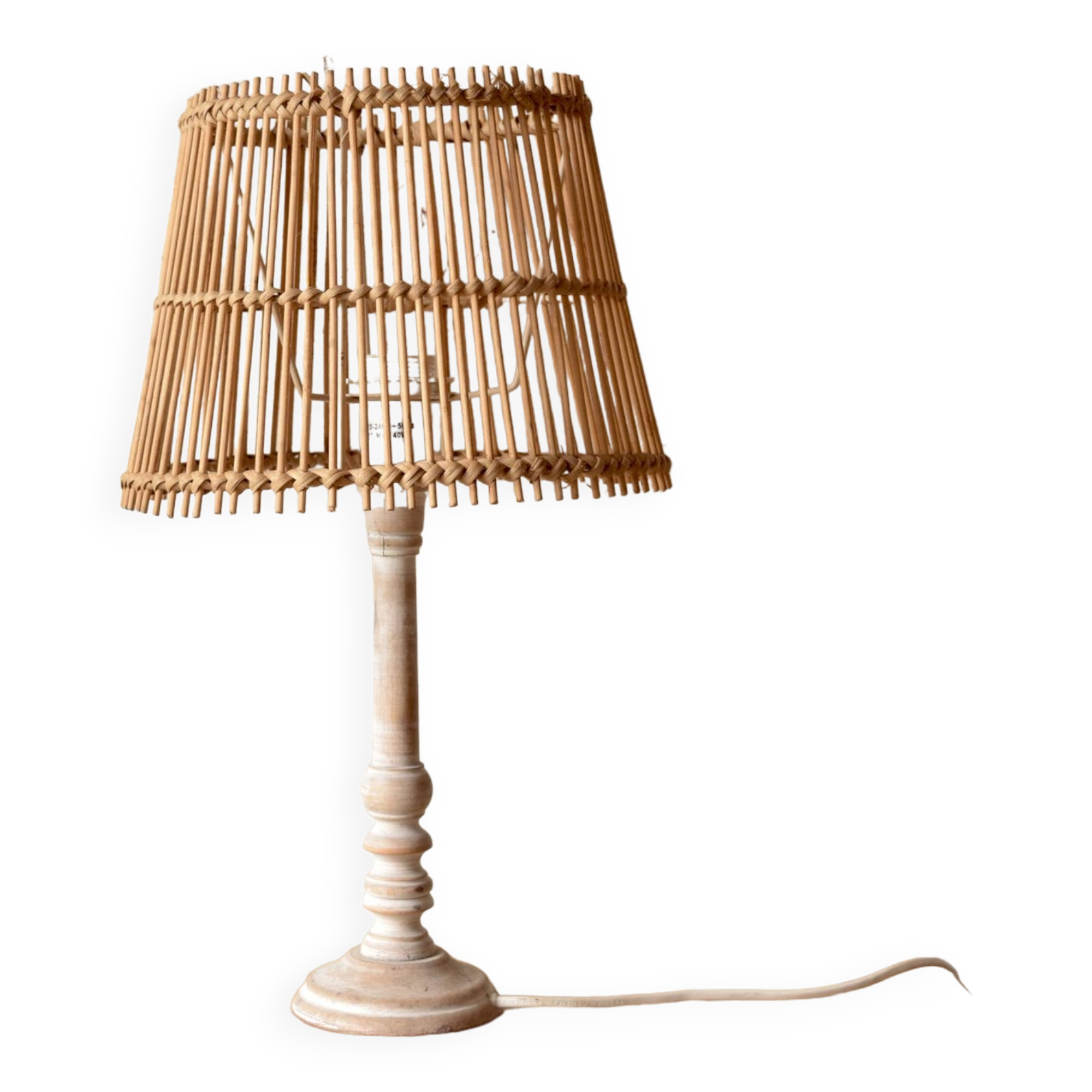 Vintage wooden table lamp