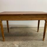 Old walnut farm table with pulls