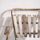 Antique garden chairs with armrests (c.1920). Set of 2 pieces #23