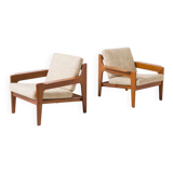 Set of 2 Teak Easy chairs by Arne Wahl Iversen for Komfort, Denmark, 1960s